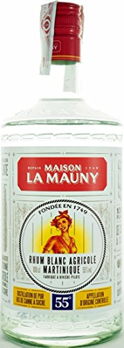 La Mauny 55% Rhum Agricole blanc Martinique 1,0 Liter