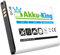 Akku-King Akku kompatibel mit Samsung EB484659VU Li-Ion 1600mAh - für Galaxy W i8150, Wave 3 S8600, XCover S5690, Omnia W i8350, S5820
