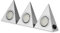 REV TRIANGEL LED Küchenunterbauleuchte, Unterbauleuchten Küche LED, 3 x 1,8W, 3 x 100lm, mit Schalter, silber