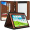 KHOMO Universal Padfolio Case - Portfolio Organizer für Tablet 8,5 bis 11 Zoll - PU Leder Notebook Pad Halter Ordner für iPad, Air, Pro & andere