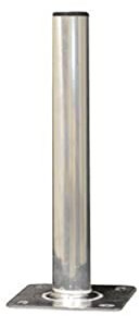 PremiumX Standfuß 60cm Ø 50mm Aluminium SAT Antennen-Mast Rohr-Ständer Mastfuß Flachdach Halterung für Satellitenschüssel
