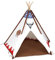 Bandits & Angels Tipi-Spielzelt Buffalo weiß für Jungen und Mädchen ab 3 Jahren – Zelt für drinnen und draußen – Tipi-Zelt – 100% Baumwolle – Spielzelt für Kinder