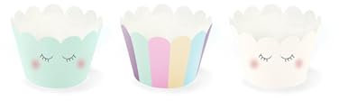 6 pirottini per cupcakes unicorno Taglia Unica
