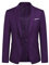 YOUTHUP Blazer Homme Slim Fit Formel avec Deux Boutons Classqiue Veste Couleur Unie Mariage d'affaires Bal, Violet, L