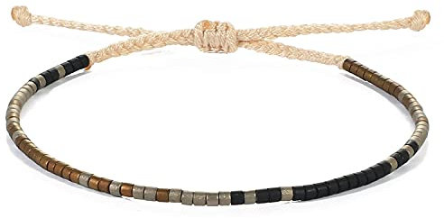 KELITCH Boho-Farbe Kristall Shell Perlen Freundschaft Armbänder Handgemachte Strand Armband Armreifen Schmuck Für Frauen (Farbe B)