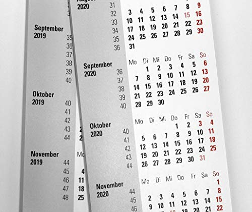 HiCuCo Ersatz-Kalendarium für 2026 und 2027 passend für 3-Monats-Tischkalender mit Drehmechanik TypD1 und TypD2