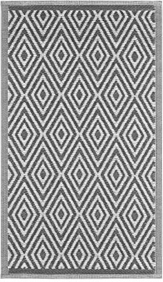 JEMIDI AußenTerrassenteppich 90cm x 150cm Außenteppich Balkonteppich Teppich Garten Außen Outdoor Läufer Schwarz