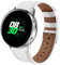 DEALELE Armband Kompatibel mit Samsung Galaxy Watch 7 / FE / 6/6 Classic / 5/5 Pro / 4/4 Classic / 3 41mm / Huawei GT2 42mm / GT3 42mm, 20mm Leder Ersatz Armbänder für Damen Herren, Weiß