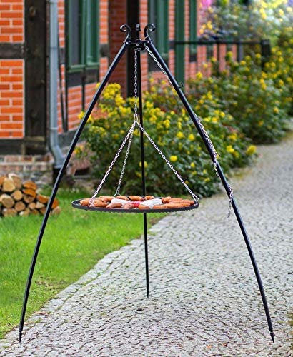 Blackorange Schwenkgrill Höhe 200 cm und Grillrost Ø 50 cm aus Stahl
