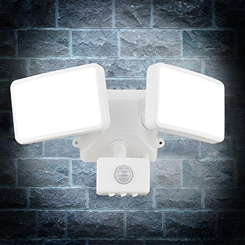 Depuley 20W LED Strahler mit Bewegungsmelder Außen, Superhell Außenstrahler einstellbar, IP65 Wasserdicht, 1600LM, 6000K Tageslichtweiß, Led Aussenleuchte Flutlicht für Garten Garage Eingang