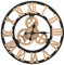 Warmiehomy 60cm Large Wall Clock,3D Gear Vintage Industrial Silent Roman Numeral Wall Clock for Living Room,Bedroom,Office, Restaurant,Hotel,Cafe Decoration,Gold