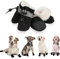 YAODHAOD Hundeschuhe, Hundestiefel Paw Protector, Winter Warm Comfortable Soft Soled Dog Skidproof Sneakers mit reflektierenden Trägern, für kleine Hunde (Größe 7: 6 x 5 cm (L * W), Schwarz)