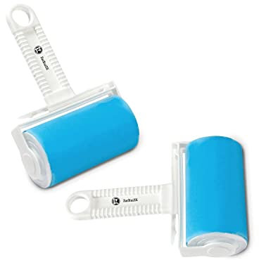 2 Pcs Lint Rollers,Sticky Roller,Reusable Pet Hair Remover for Clothes, Couch, Carpet, Easy to clean Dog & Cat Hair Remover Roller