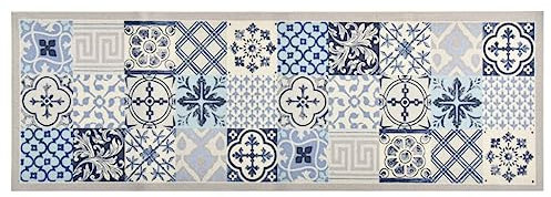 vidaXL Küchenteppich Waschbar rutschfest Küchenläufer Teppichläufer Läufer Teppich Flurteppich Küche Bodenmatte Fußmatte Mosaik 60x300cm