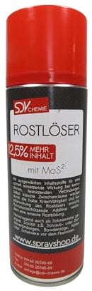 SDV Chemie Rostlöser 1x 400ml +12,5% mit MoS² WD Kriechöl Rostentferner 40 Rost Löser 450ml Inhalt