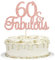 Gyufise Rose Gold Glittery 60th Birthday Cake Topper - Fabulous 3Pcs Cake Decorations Supplies