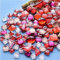 BTMIEY 200 g bunte Kristall-Mosaik-Fliesen, kleine Mini-Mosaik-Fliesen zum Basteln, für Badezimmer, Küche, Heimdekoration, DIY Kunstprojekte (rote Serie)