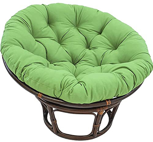 Papasansessel Kissen Polster für Gartensessel Wasserdicht Hängesessel Kissen Schaukelstuhlkissen Rund Papasan Ersatzpolster für Indoor Outdoor Garten,Grün,60 * 60cm