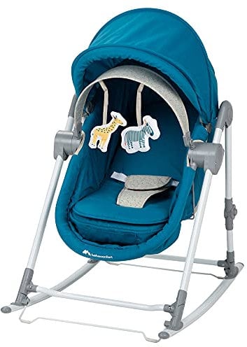 Bebeconfort Calys, Transat pour bébé 3 en 1, Transat, Balancelle et Berceau, de la naissance jusqu'à environ 9 mois, Happy Day