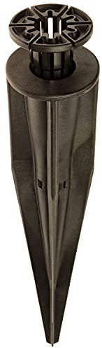 HaGa® Bodeneinschlaghülse für Kunststoff-Pfähle - 1 Stück PET Bodenhülse aus recyceltem PET - Einschlaghülse in graphit