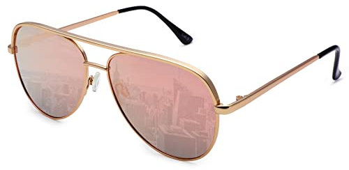 Pro Acme Polarisierte Pilot Männer Frauen Sonnenbrille, Retro Pilot für Radfahren Fahren Golf - UV400 Schutz Sonnenbrillen (Goldene Rahmen | Goldene Linse)