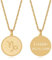 TIMANDO Damen Sternzeichen Kette Steinbock mit Gravur, Personalisierte Halskette mit Namen in goldfarben, Horoskop Anhänger, Geburtstagsgeschenk