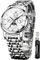 OLEVS Herrenuhren Automatik Silber Mechanische Luxus Kleid Armbanduhr mit Mondphase Tag Datum Jahr Wasserdicht Leuchtende Zweifarbige Uhr