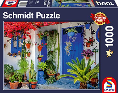 Schmidt Spiele 58992 Mediterrane Haustür, 1000 Teile Puzzle