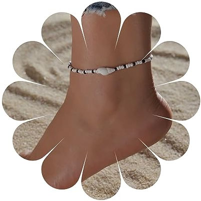 Yheakne Bracelet De Cheville En Conque Blanc Bracelet De Cheville En Perles Vintage Bracelet De Cheville En Coquillage Conque Bracelet De Cheville Fait Main Chaîne De Pied Bijoux Pour Femmes Et Filles