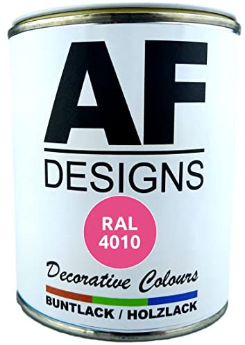Buntlack Holzlack RAL4010 auf Wasserbasis 750ml glänzend Innen Aussen Möbel