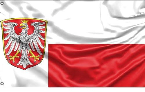 Flagge der Stadt Frankfurt, Hessen | Einzigartiger Designdruck | Made in EU (90x150 cm)
