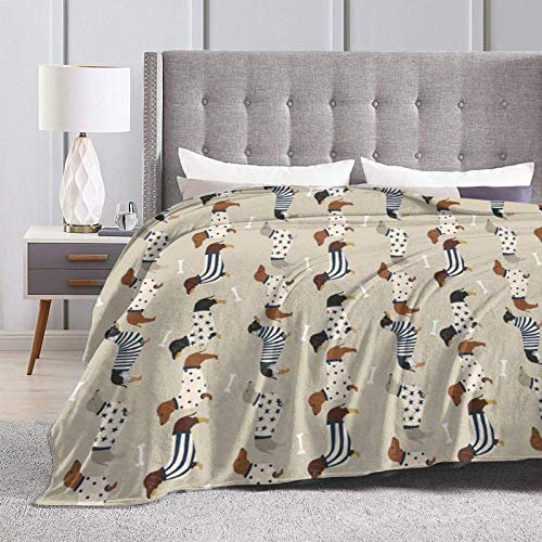 Boceoey Dackel Kuscheldecke Flauschig Decke Sofa Flanell Fleecedecke, Weich Warme Decke 180x200 cm