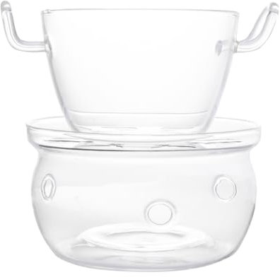 jojofuny 1 Set Double Boiler Pot Set for Melting Chocolate Clear Glass Chocolate Melting Pot - Melting Heat Proof Bowl for Cheese Butter Candy Candle, W113FF3112YI