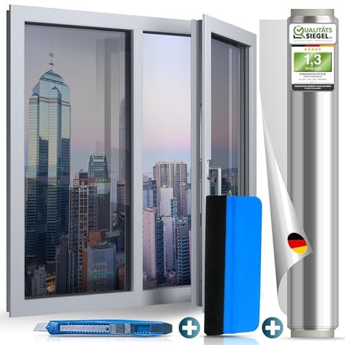 WindowShield® – UV Sonnenschutzfolie für Fenster Innen & Außen – Blickdichte Fensterfolie als Sonnenschutz Folie – Selbstklebende Hitzeschutzfolie für Fenster Außen & Innen für Sommer – 149 x 400 cm