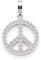 JEWELS BY LEONARDO Anhänger Clip & Mix Pace • Ketten-Anhänger aus silberfarbenem Edelstahl • Peace-Symbol besetzt mit Zirkonia-Steinen • Clip M (4,8 mm Ø) • Schmuck Geschenk für Frauen • 022880