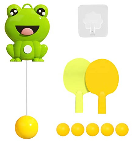 FZQBEY Kreatives Hänge Tischtennis Trainer Set, Indoor Tischtennis zum Aufhängen, PingPong Trainer, Tischtennis Trainingsspielzeug, für Eltern, Kinder, Verbessert die Hand Augen Koordination (B)