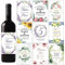 Lot de 60 étiquettes autocollantes personnalisées pour bouteille de vin pour mariage, cérémonie, Saint-Valentin, décoration de fête