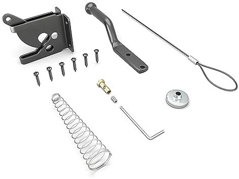 2 Stücke Gartentor Riegel, Automatischer Selbstschließender Schwerkraftriegel, mit Verstellbarem Torriegel, Kabelzug für Metall- und Holzzäune (2* Gartentor Riegel)
