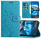 JZASES Coque pour Samsung Galaxy Note 20, Housse en Cuir PU avec Fonction de Support, Etui à Rabat Portefeuille Coque Compatible avec Samsung Note 20, Bleu