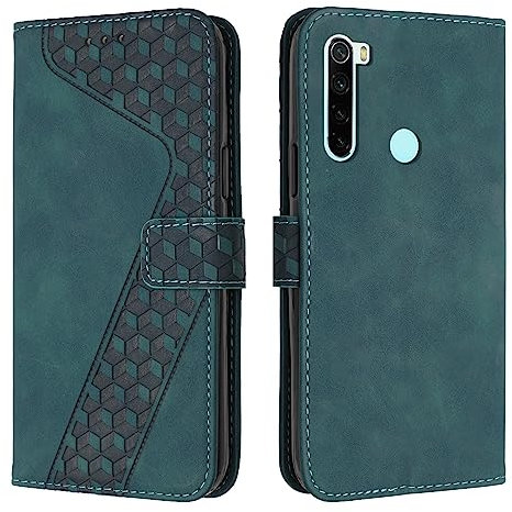 YIRRANZD Coque pour Xiaomi Redmi Note 8, Étui Housse Protection en Cuir PU [Pochette de Portefeuille] [Magnétique], Antichoc Etui à Rabat pour Redmi Note 8 (Vert)