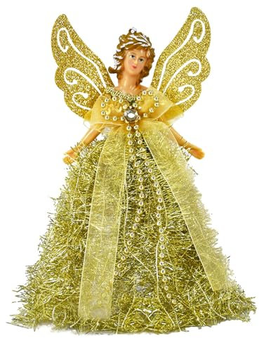Luckxing Weihnachtsbaumspitzen Weihnachtsengel Baumspitze Engel Figur Weihnachtsbaum Spitze Christbaumspitze Figuren Tannenbaumspitze Baumschmuck Engel Weihnachtsdeko Für Zuhause Und Büro