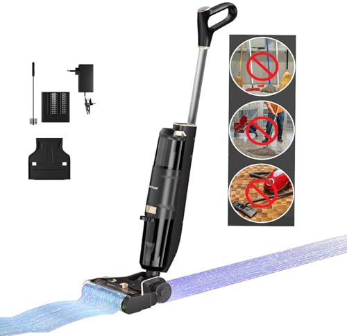 HSHa 3-in-1 Staubsauger und Dampfreiniger - Nass Trockensauger 10KPA - Kabelloser Staubsauger Dual-Tank-Design - Multiflächen-Bodenreiniger Für Hartböden Teppiche