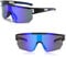 Ruikdly Schnelle Brille Rave Polarisierte Sportbrille Fahrradbrille Herren Sportsonnenbrillen für Herren Sonnenbrille Fahrrad für Outdoorsport Radfahren Fahren Laufen Golf (Schwarz Blau)
