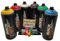 PROGAL COLORS Montana - Juego de 6 botes de spray Wildstyle de color negro + 6 cabezales de pulverización de repuesto, 6 botes Montana de 400 ml