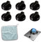 Mikiuly Perillas de Control,6pcs Perillas de Estufa de Gas,Perillas de Control de Cocina,Mandos Cocina Gas Botones Universal de Interruptor,para Mayoría las Horno,Estufa de Gas,Negro