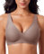 Ganado Damen BH Tiefem V-Ausschnitt Nahtloser BH Ohne Bügel Push Up BHS Bralette Soft Bequem BHS Bügellos Bustier (Hellbraun, M)