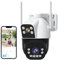 YoLuKe 4G LTE Überwachungskamera Dual Lens,Überwachungskamera Aussen mit SIM Karte,Humanoid-Erkennung mit automatischer Verfolgung,Benutzerdefinierter Erfassungsbereich&2-Wege-Audio Alarm,CamHi Pro