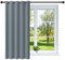 NAKIHOUSE Light Grey Blackout Curtains, Thermal Curtains 66 Wide x 54 Drop Super Blackout Eyelet Ring Top Curtains Bedroom, Single Curtain for Door Doorway Window Living Room Bedroom, 1 Panel