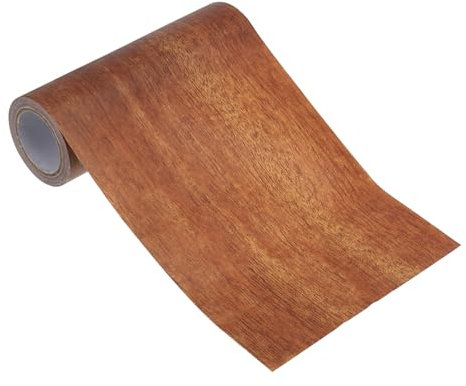 PATIKIL 120mmx4,57m Klebefolie Holzoptik Bordüre Selbstklebend Reparatur Klebeband Holzoptik Klebetapete, Mahagoni Holzfolie Selbstklebend Möbelfolie Holzoptik Tapete für Böden Tisch Wand