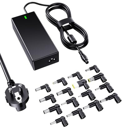 Caricatore universale per laptop, 90 W, per Lenovo HP Dell JBL ASUS Acer Samsung Medion Toshiba Sony Fujitsu MSI PC Charger con 16 adattatori